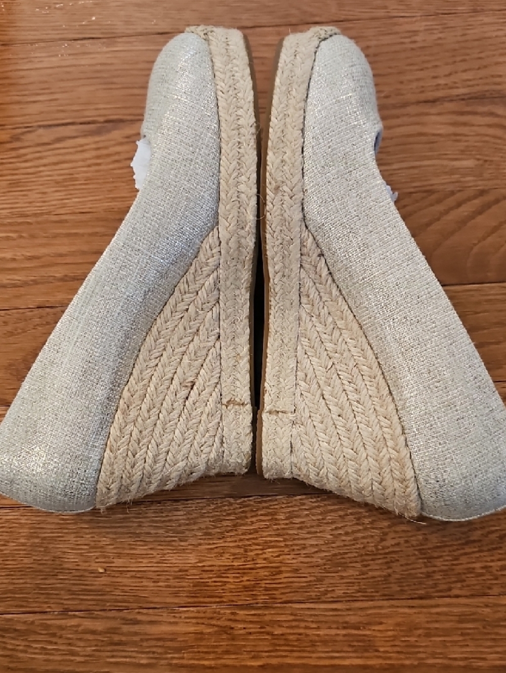 J. Crew Beige Woven Espadrille Wedges - Picture 6 of 7